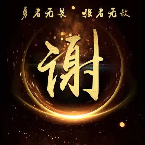 超炫金色霸气励志姓氏微信头像总有疾风起,人生不言弃