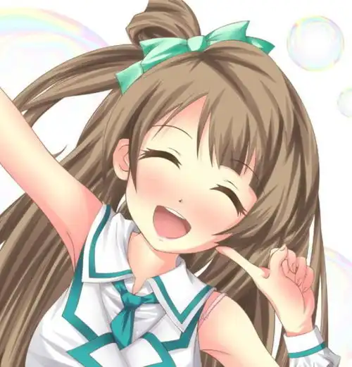 二次元动漫大头贴笑容甜美,天真无邪的小姑娘