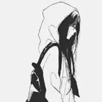 伤感漫画头像女生流泪黑白的伤感漫画头像
