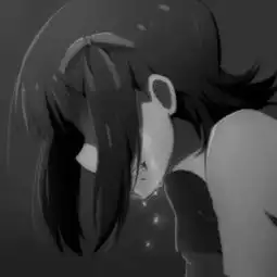 恐怖头像女生冷酷黑色带