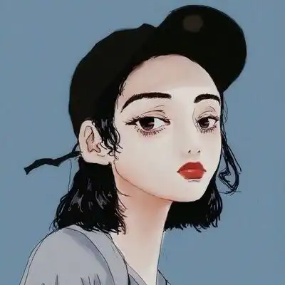 好看插画头像女