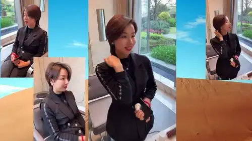 女生剪了款高冷气质发型,瞬间潇洒起来了,还有点小帅