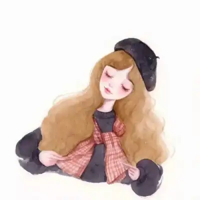 水彩头像女手绘人物头像高清图片