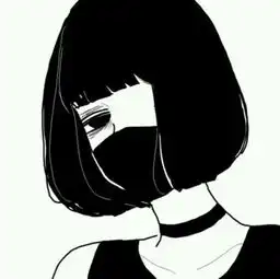 可爱漫画头像女生专用黑