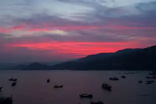 摄情无限霞光山水,浦上牧歌之二