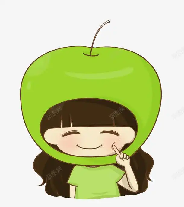 苹果小女孩免费下载页面网页平面电商创意素材卡通苹果素材