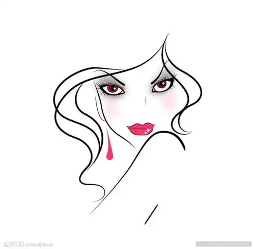 线条卡通女孩美女图片设计图女性妇女