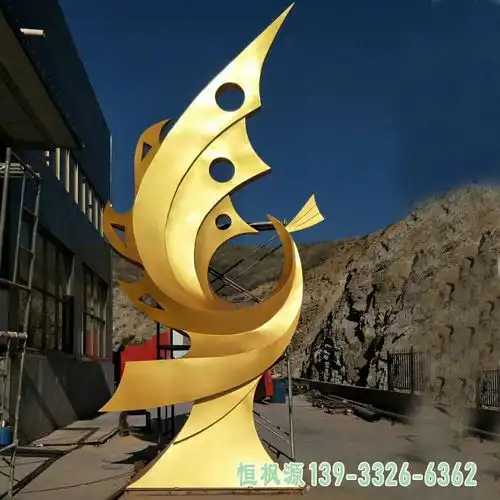 不锈钢大型校园户外抽象雕塑公园不锈钢雕塑户外抽象雕塑图片恒枫源雕塑