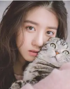 李凯馨结束了艺考,推出猫系少女暖春大片
