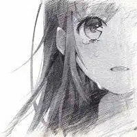 黑白头像素描长发女微信头像图片大全