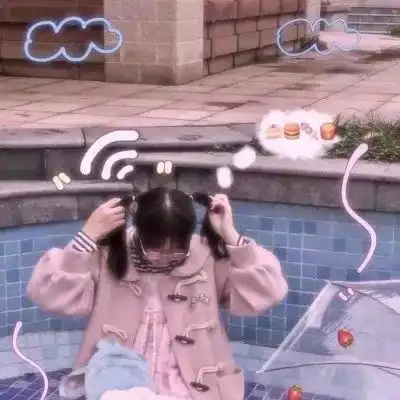 可爱ins涂鸦女孩头像