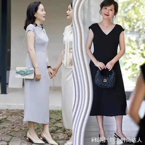 中年女人如何展现成熟之美试试过膝裙高跟鞋,真好看