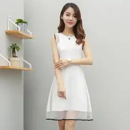 h2017夏季韩版新款女装无袖背心裙中长款连衣裙子女夏图片大全邮乐官方网站