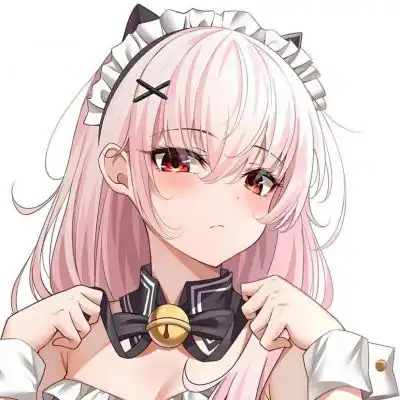 女孩和猫咪的卡通头像猫