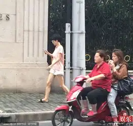 马伊琍一家四口逛街文章抱小女儿过马路