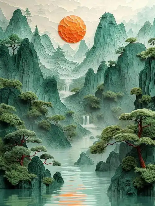 微信头像山水画旺财李