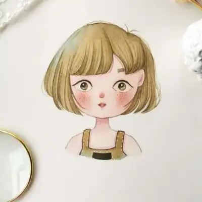 唐崎夜雨清新可爱少女手绘头像微信头像我要个性网