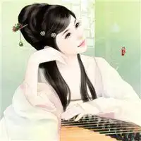 古代美少女动漫弹古筝微信头像微信头像图片大全