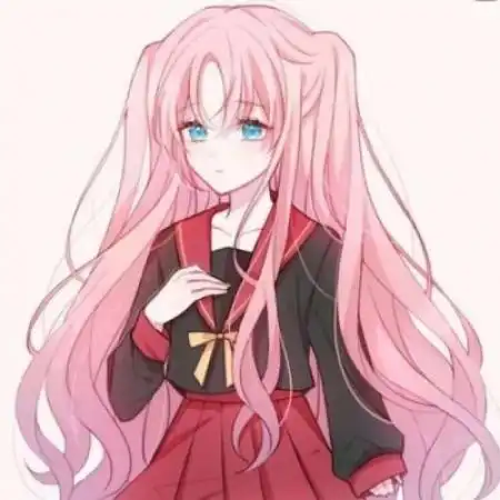 长发女生漫画头像唯美玲