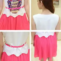 女人星2013夏时尚雪纺连衣裙韩版猫头鹰图案雪纺皱褶修身连衣裙tcydaekh