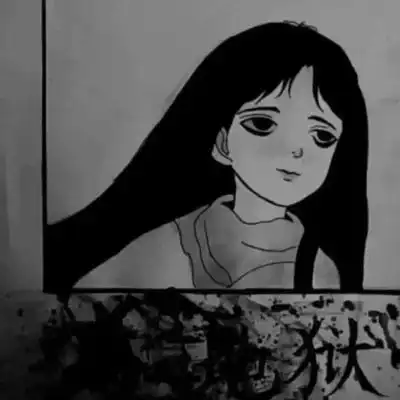 动漫黑白高冷孤独女头