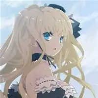 金色头发蓝色眼睛的日漫女生