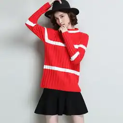 2018新款冬季显瘦女潮秋装时尚女装气质时髦毛衣条纹针织打底衫