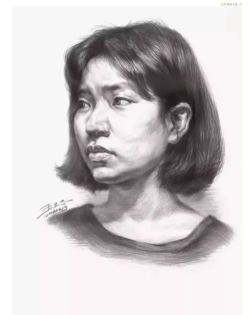 美术生收藏一大波女青年素描头像