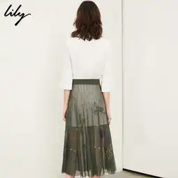 领券50元后799元lily2018夏新款女装时尚ol精美刺绣两件套连衣裙118200c7519