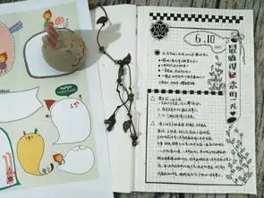 黑白手帐极简方格中的简笔画运用1