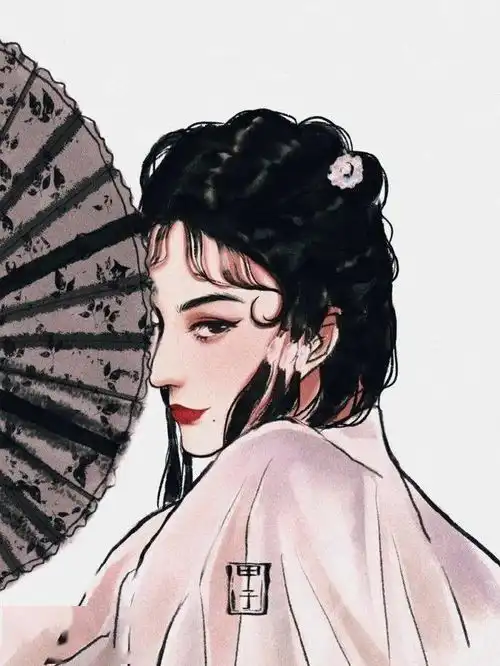 古风美女头像手绘乌克兰