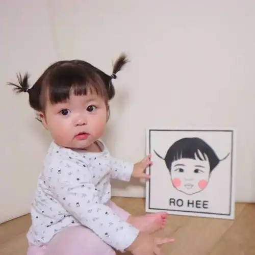 萌娃头像女搞怪小孩ps