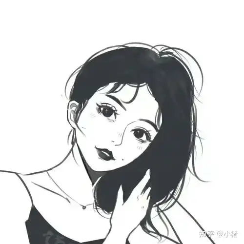 女生头像可爱qq头像黑白