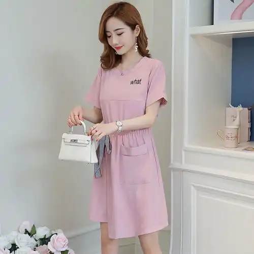 哺乳衣夏装产后外出喂奶衣裙子时尚修身雪纺中长款系带哺乳连衣裙