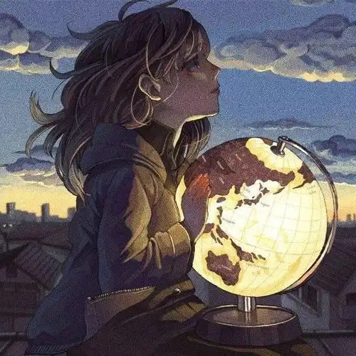 手绘头像女可爱小女孩动