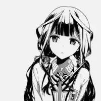 二次元姐妹黑白头像二次元黑白头像