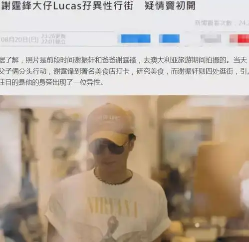谢霆锋16岁儿子疑恋爱与年长女性国外亲密同游,五官立体酷似爸