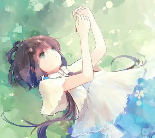 二次元双人少女头像插画