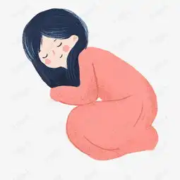 手绘蜷缩睡觉的小女孩免扣插画素材图片免费下载高清psd千库网图片编号11305490