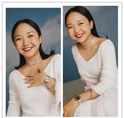 辣目洋子代言宝格丽,展示胖女孩的美,穿白裙气质很大气