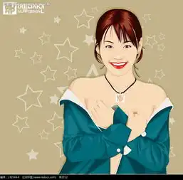 快乐的美女卡通手绘ai素材免费下载红动网