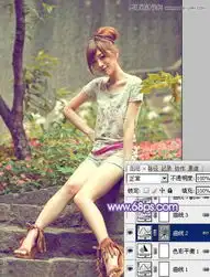 photoshop调出外景美女唯美紫色调