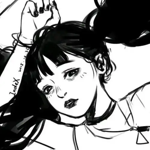 黑白渣女头像清晰版qq头