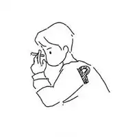 头像男黑白简笔极简