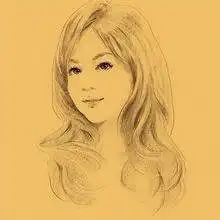 素描美女半身铅笔微信头像图片大全