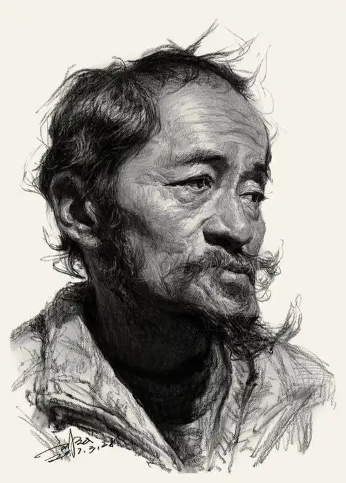 素描头像教学,三天就能画出一张震撼的作品刘斌