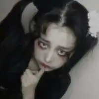 恐怖头像女生冷酷黑色带