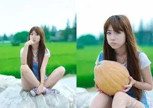 背带裤女生清纯写真美女可爱娇俏又清新