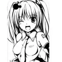 女生头像二次元黑白初音