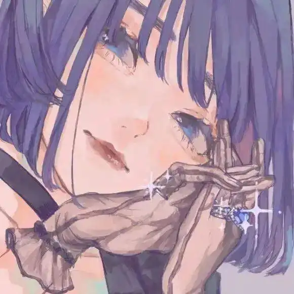 很丧的女生头像真人插画